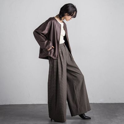 【ＷＥＢ限定】マシュマロコーティングドロストノーカラージャケット≪手洗い可能≫