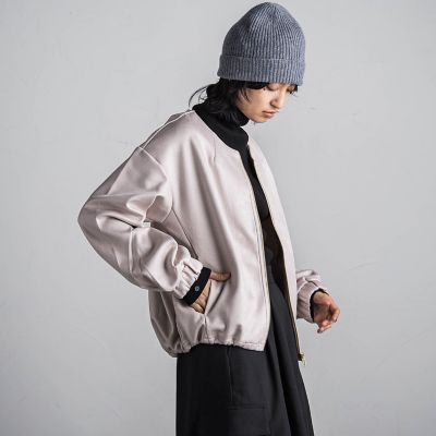 【ＷＥＢ限定】マシュマロコーティングドロストノーカラージャケット≪手洗い可能≫