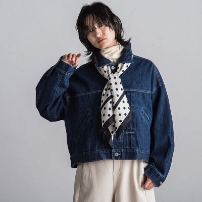 【ＷＥＢ限定】クロップドデニムジャケット≪洗濯機で洗える≫