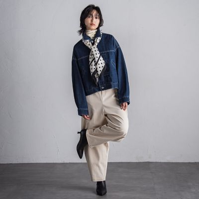 【ＷＥＢ限定】クロップドデニムジャケット≪洗濯機で洗える≫