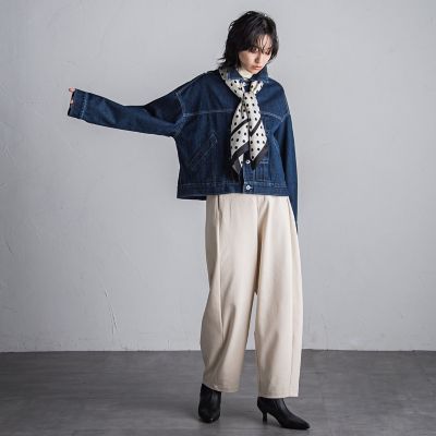 【ＷＥＢ限定】クロップドデニムジャケット≪洗濯機で洗える≫