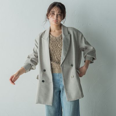 ダブルブレストオーバージャケット≪手洗い可能≫