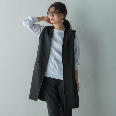 ノーカラージップロングジレ≪手洗い可能≫ | MAYSON GREY