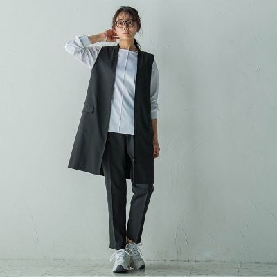 ノーカラージップロングジレ≪手洗い可能≫ | MAYSON GREY
