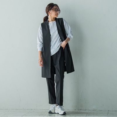 ノーカラージップロングジレ≪手洗い可能≫ | MAYSON GREY