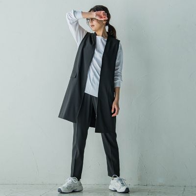 ノーカラージップロングジレ≪手洗い可能≫ | MAYSON GREY