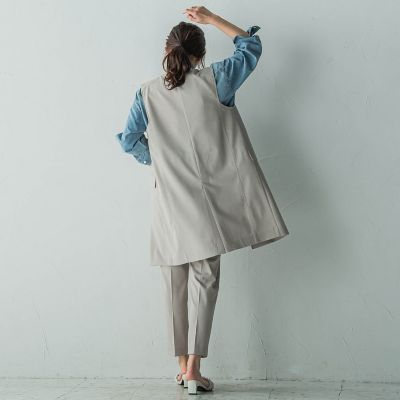 ノーカラージップロングジレ≪手洗い可能≫ | MAYSON GREY（Women