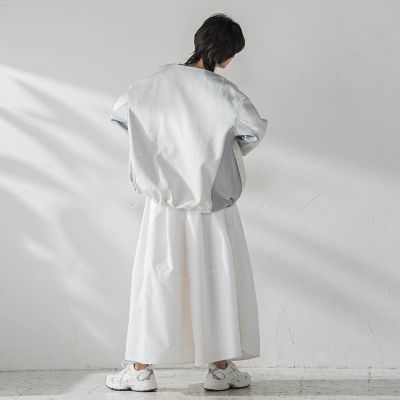 ダンボール×ニットノーカラーブルゾン≪手洗い可能≫