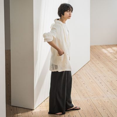 リネンダブルブレストジャケット≪手洗い可能≫