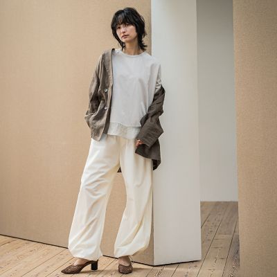 リネンダブルブレストジャケット≪手洗い可能≫