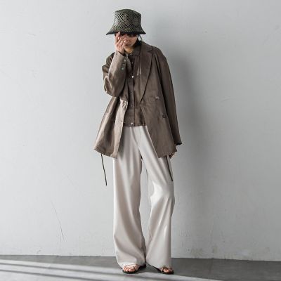 リネンダブルブレストジャケット≪手洗い可能≫