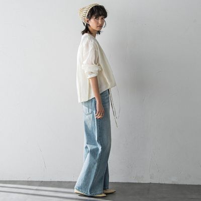 リネンシアータックブルゾン≪手洗い可能≫