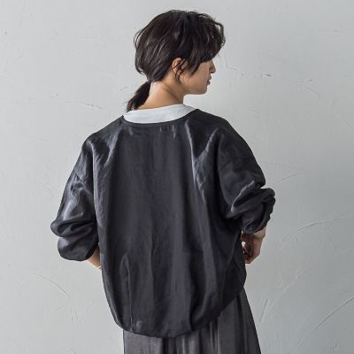 リネンシアータックブルゾン≪手洗い可能≫