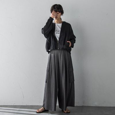 リネンシアータックブルゾン≪手洗い可能≫