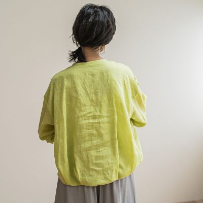 リネンシアータックブルゾン≪手洗い可能≫