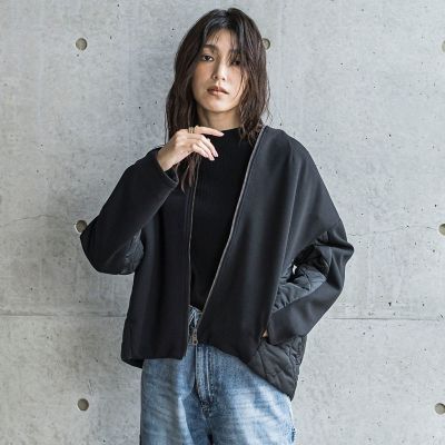 ダンボール×キルティングミドルノーカラーブルゾン | MAYSON GREY