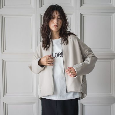 ダンボール×キルティングミドルノーカラーブルゾン | MAYSON GREY