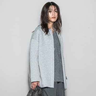 ◼️St ANDREWS ◼️ロゴニットブルゾンM 白グレー美品 ◼️St ANDREWS ◼️ロゴニットブルゾンM 白グレー美品 【公式通販】