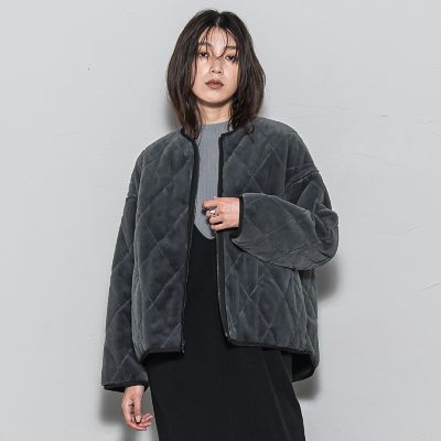 ＜MAYSON GREY（Women）＞キルティング×フェイクファーリバーシブルブルゾン