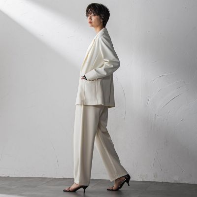 えらべるSET UP】叶えるダブルブレストジャケット≪手洗い可能 