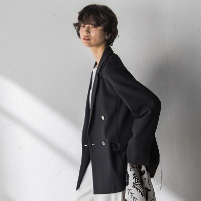 えらべるSET UP】叶えるダブルブレストジャケット≪手洗い可能