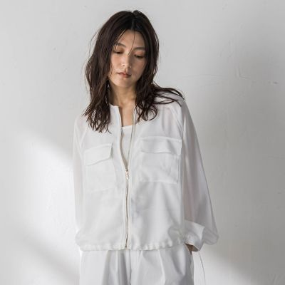 メッシュジャカードノーカラーブルゾン | MAYSON GREY (Women