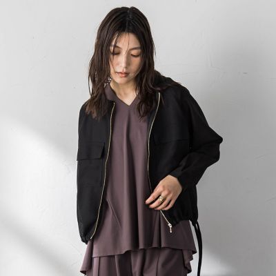 メッシュジャカードノーカラーブルゾン | MAYSON GREY (Women