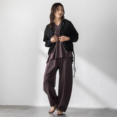 メッシュジャカードノーカラーブルゾン | MAYSON GREY（Women