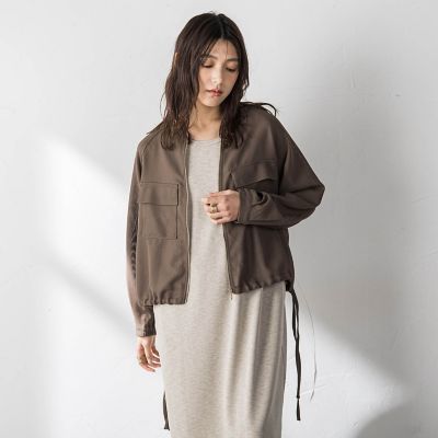 メッシュジャカードノーカラーブルゾン | MAYSON GREY (Women