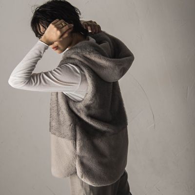 エコミンクファー×フェイクムートンベスト | MAYSON GREY (Women