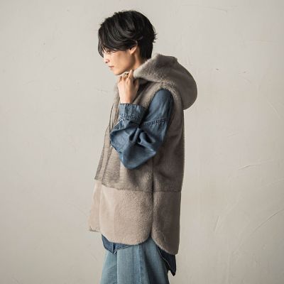 エコミンクファー×フェイクムートンベスト | MAYSON GREY (Women