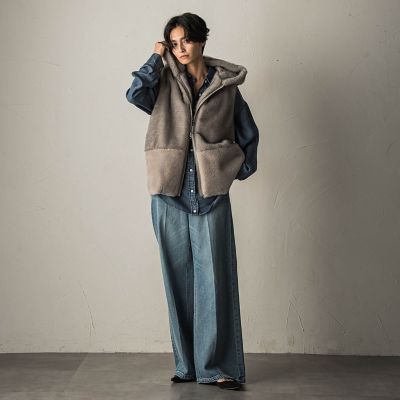エコミンクファー×フェイクムートンベスト | MAYSON GREY (Women