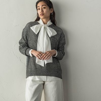 ボリュームボウタイブラウス≪洗濯機で洗える≫