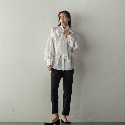 ボリュームボウタイブラウス≪洗濯機で洗える≫