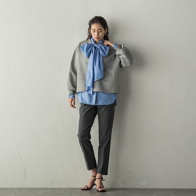ボリュームボウタイブラウス≪洗濯機で洗える≫