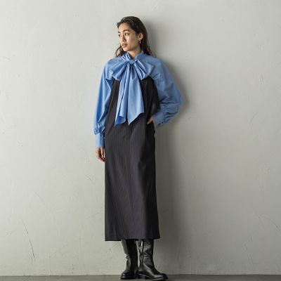 ボリュームボウタイブラウス≪洗濯機で洗える≫