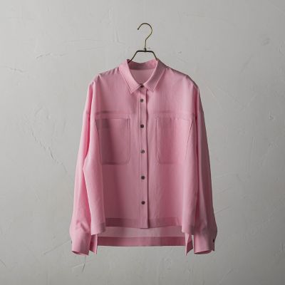 【SALE】MAYSON GREY（Women）/メイソングレイ ボタニカルダイクロップドシャツ&#8810;洗濯機で洗える&#8811; 06ピンク トップス【三越伊勢丹/公式】