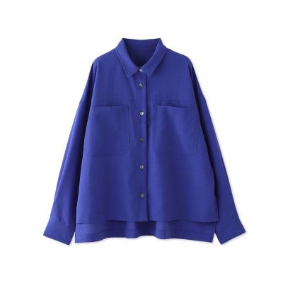 【SALE】MAYSON GREY（Women）/メイソングレイ ボタニカルダイクロップドシャツ&#8810;洗濯機で洗える&#8811; 07ブルー トップス【三越伊勢丹/公式】