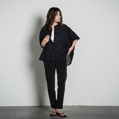 バックギャザー刺繍ブラウス≪手洗い可能≫