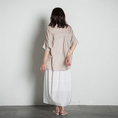 バックギャザー刺繍ブラウス≪手洗い可能≫
