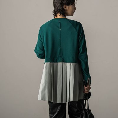 MAYSON GREY / メイソングレイ プリーツドッキングプルオーバー≪洗濯機で洗える≫ メイソングレイ MAYSON GREY プリーツドッキングプルオーバー