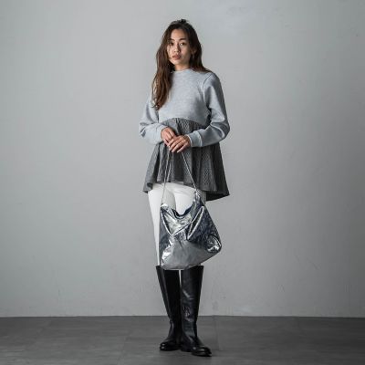 ケーブルニットペプラムドッキングプルオーバー≪手洗い可能