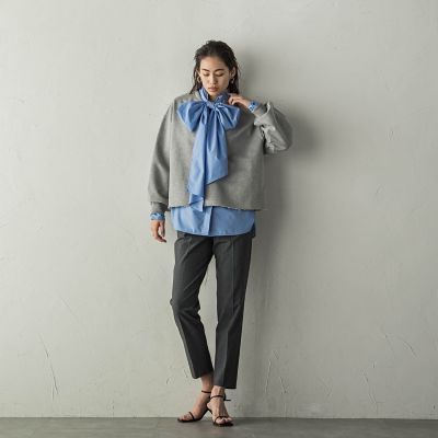 【専用】美品✨今期MAYSON GREY スキッパースウェットプルオーバー スキッパー裏毛スウェットプルオーバー≪洗濯機で洗える