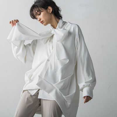 【SALE】MAYSON GREY（Women）/メイソングレイ タックデザインオーバーカーディガン&#8810;洗濯機で洗える&#8811; 02オフホワイト トップス【三越伊勢丹/公式】