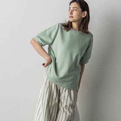 ＜MAYSON GREY（Women）＞ダンボール５分袖プルオーバー≪手洗い可能≫