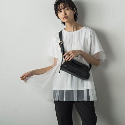 ＜三越伊勢丹/公式＞ MAYSON GREY（Women）/メイソングレイ チュールレイヤードTシャツ≪洗濯機で洗える≫ 02オフホワイト トップス【三越伊勢丹/公式】