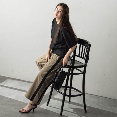 裾リブ前後異素材プルオーバー≪手洗い可能≫