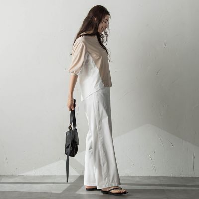 異素材コンビネーションプルオーバー≪洗濯機で洗える≫