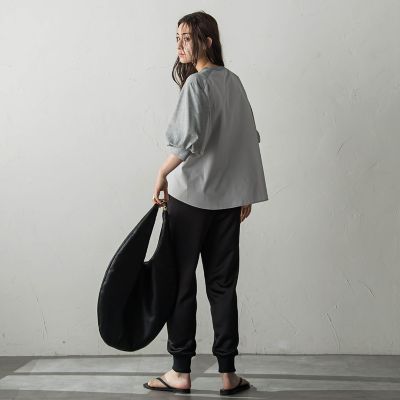異素材コンビネーションプルオーバー≪洗濯機で洗える≫
