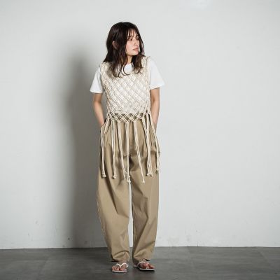 配色ステッチコンパクトＴシャツ≪洗濯機で洗える≫